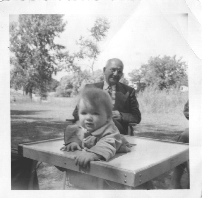 Dave Wilson and Grandfather Curtis Harboldt, 1951